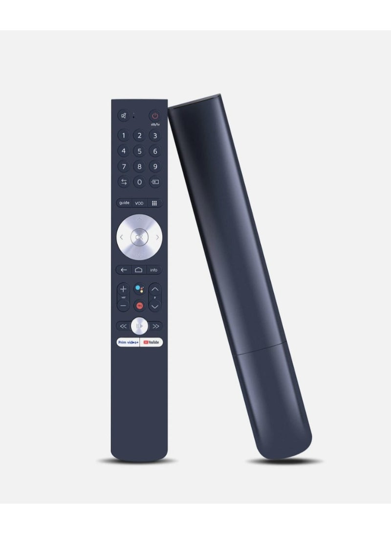 Remote Du Remote For RUWIDO TV 865A Bluetooth Remote Control with Voice Assistant and Youtube Button (Black) - Image 1